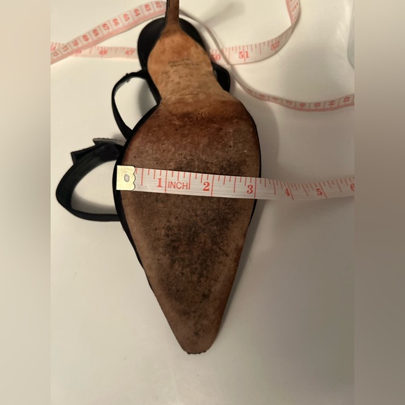 Manolo Blahnik black satin heels size 9 1/2 - Picture 11 of 12